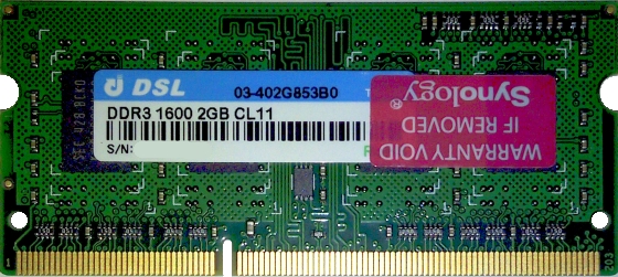 Synology S0-DIMM RAM Modul 2GB DDR3