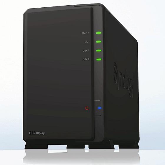 Synology NAS DS218play inkl. 32TB Bundle mit 2x 16TB HDs